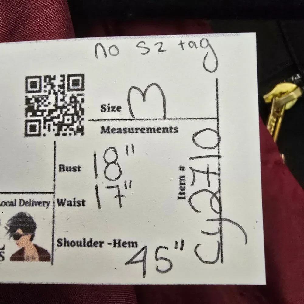 Vintage Silk Burgundy Beaded Sequined Midi Dress Size M - Picture 9 of 9